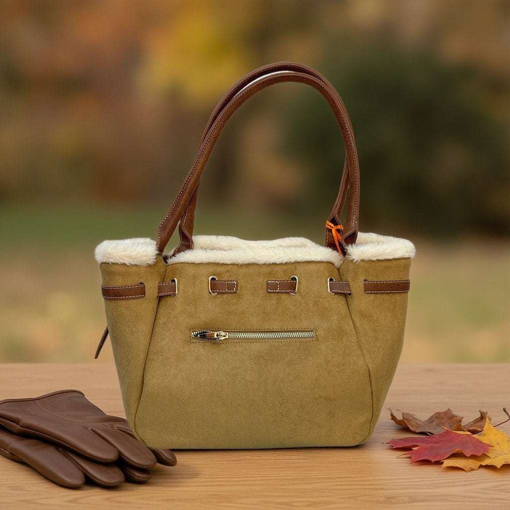 Bolso Luna desde arriba con gafas de sol y pulsera para mujer Angara Moda