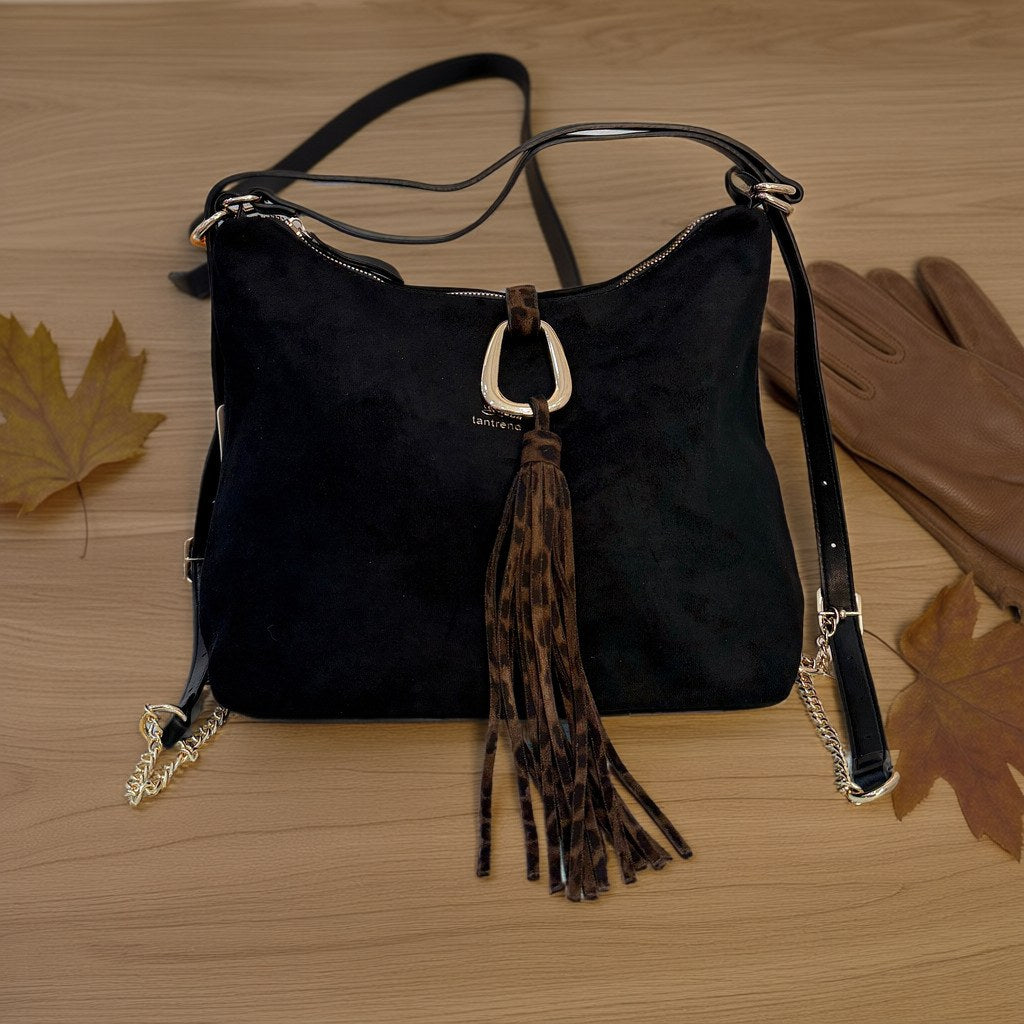 Bolso Noor desde arriba con gafas de sol y pulsera para mujer Angara Moda