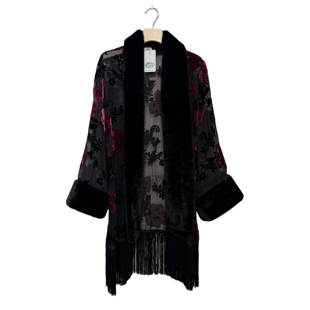 Kimono Luciérnaga sobre fondo blanco para mujer Angara Moda