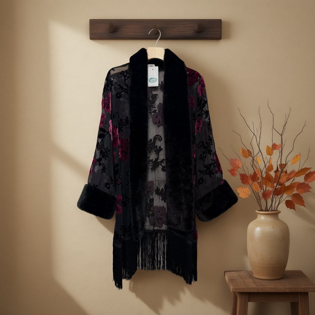 Kimono Luciérnaga colgada en un ambiente para mujer Angara Moda