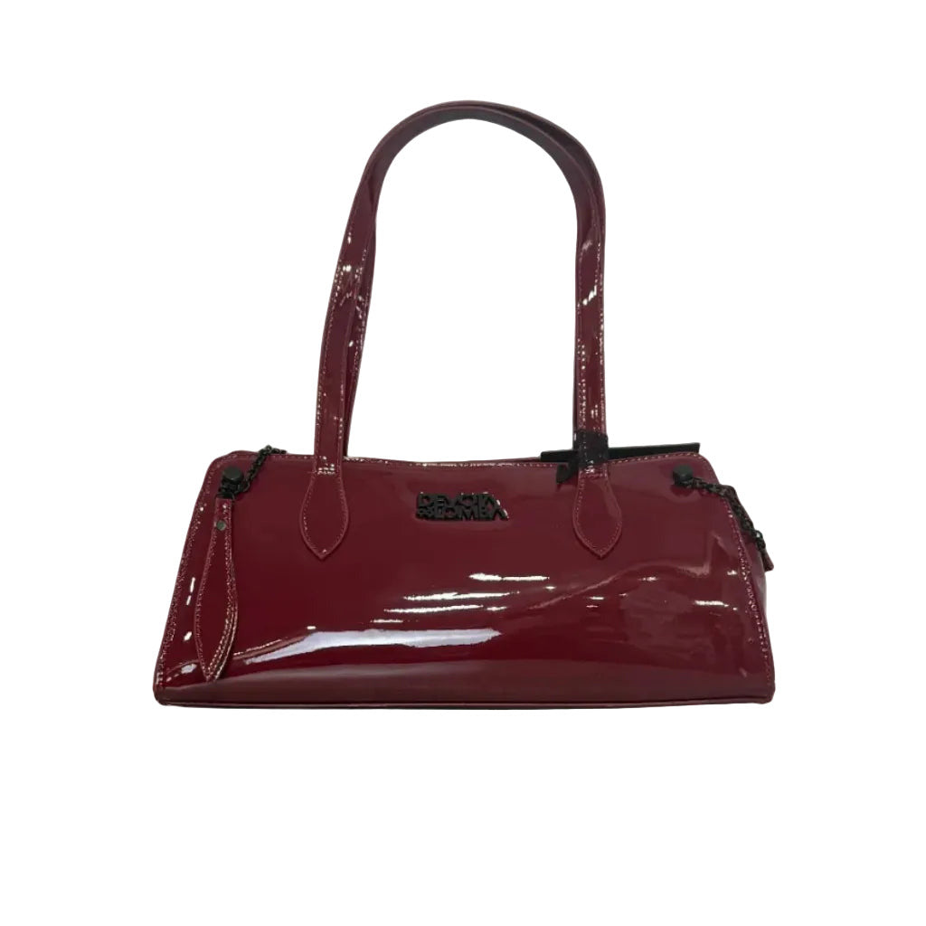 Bolso Garza de acabado brillante y doble asa sobre fondo blanco para mujer Angara Moda