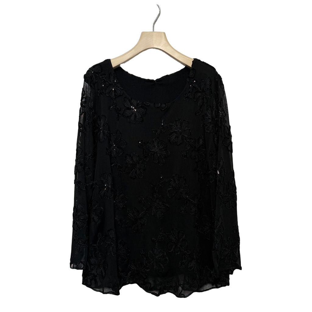 Blusa Elena en color Negro sobre fondo blanco para mujer Angara Moda