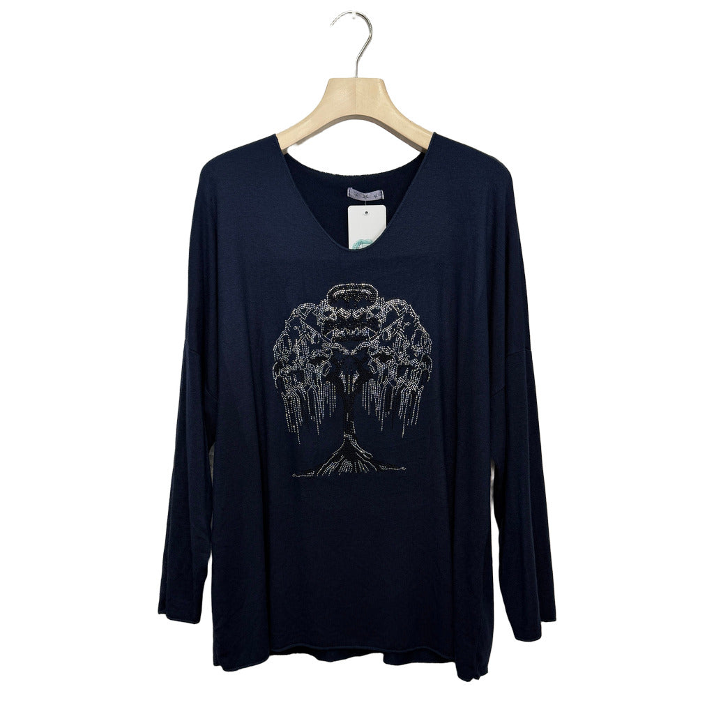 Camiseta Colette en color Azul marino sobre fondo blanco para mujer Angara Moda