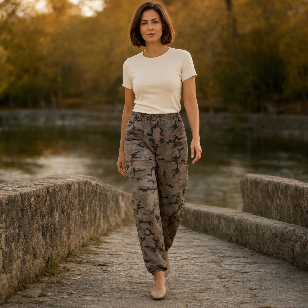 Pantalón Mariposa con una modelo para mujer Angara Moda