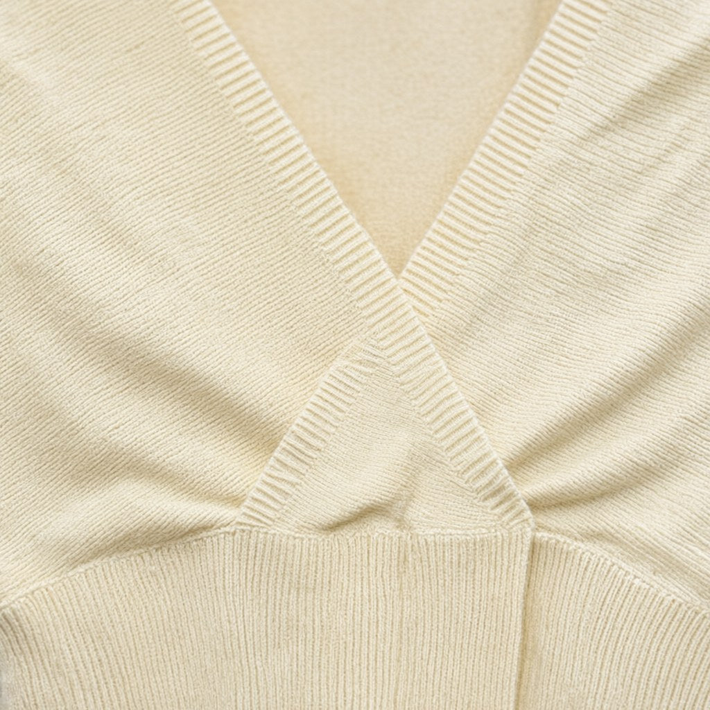 Detalle del tejido de Jersey Marina para mujer Angara Moda