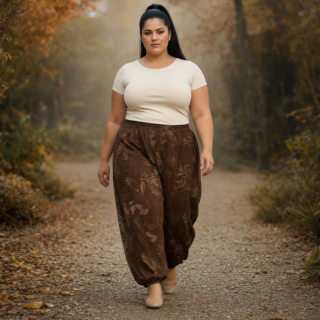 Pantalón Nieves con una modelo para mujer Angara Moda