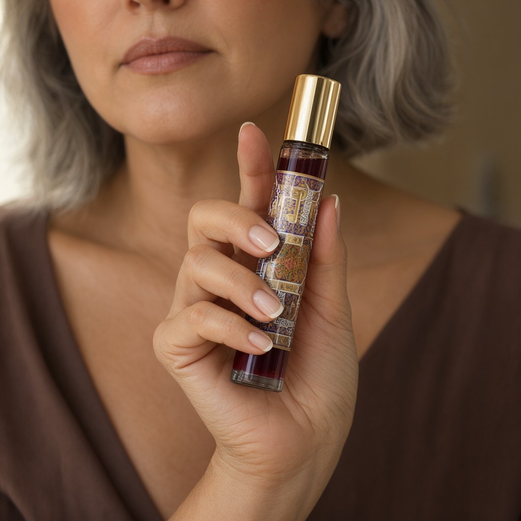 Perfume amaderado intenso en la mano para mujer Angara Moda