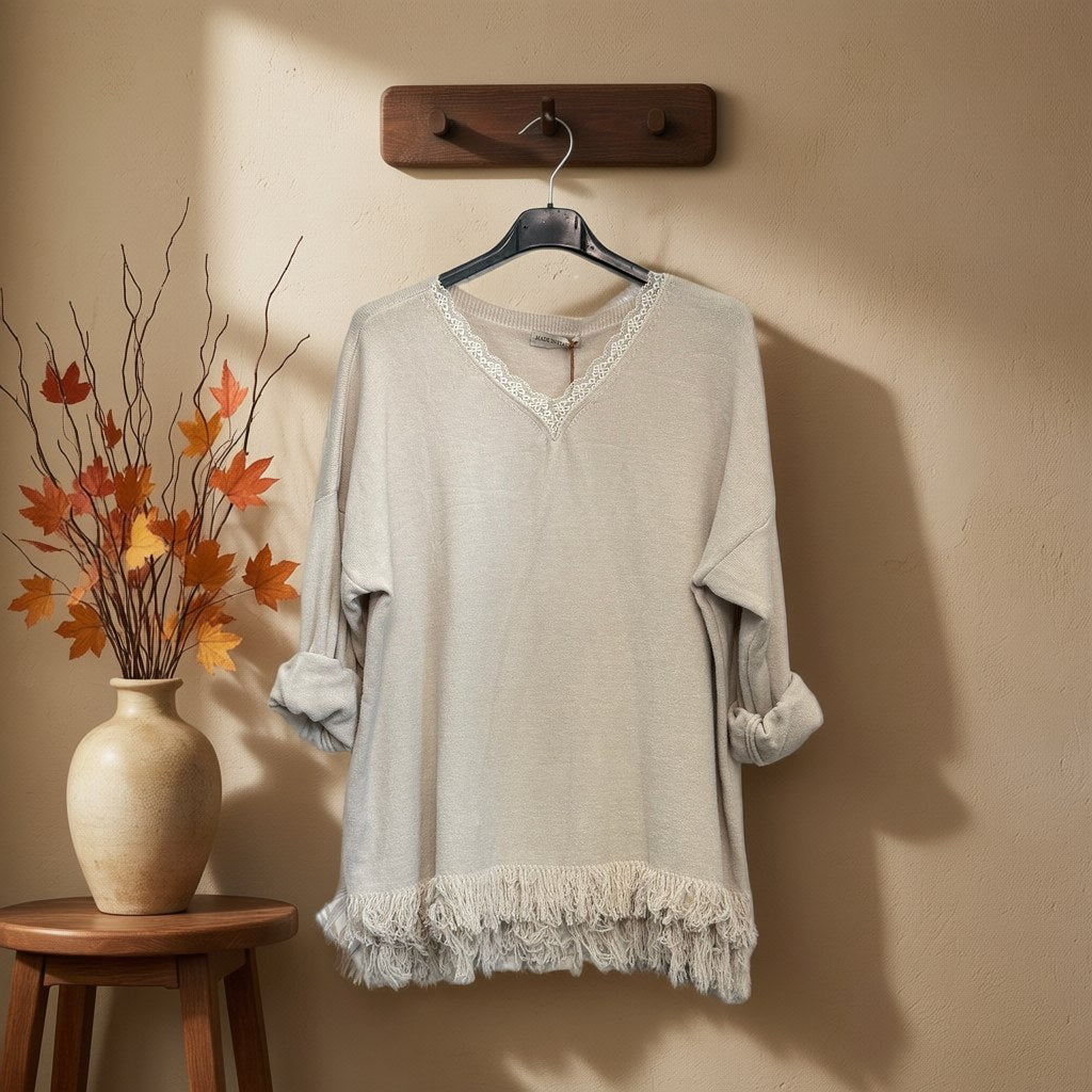 Jersey Carlota colgada en un ambiente para mujer Angara Moda