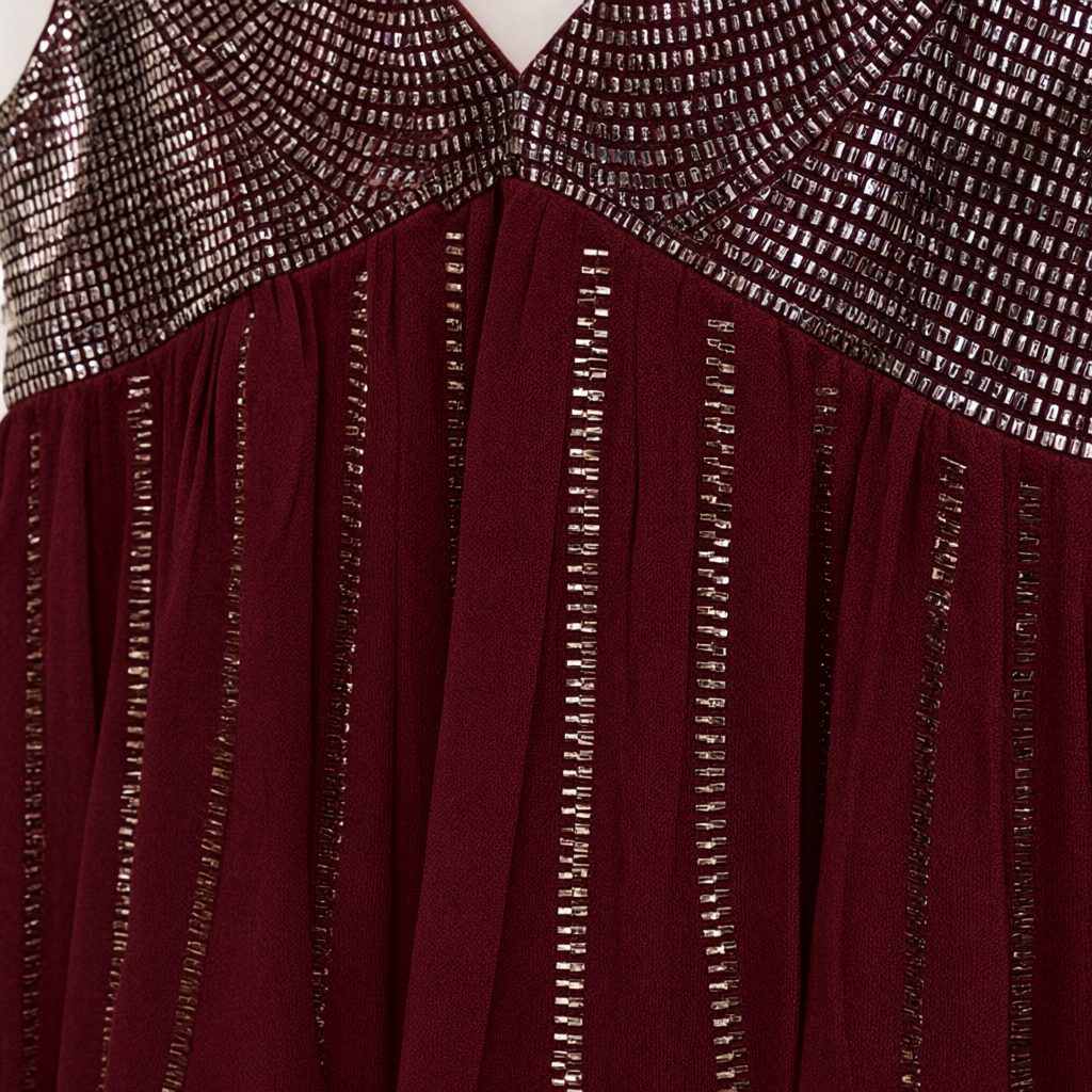 Detalle del tejido de Top Livia para mujer Angara Moda