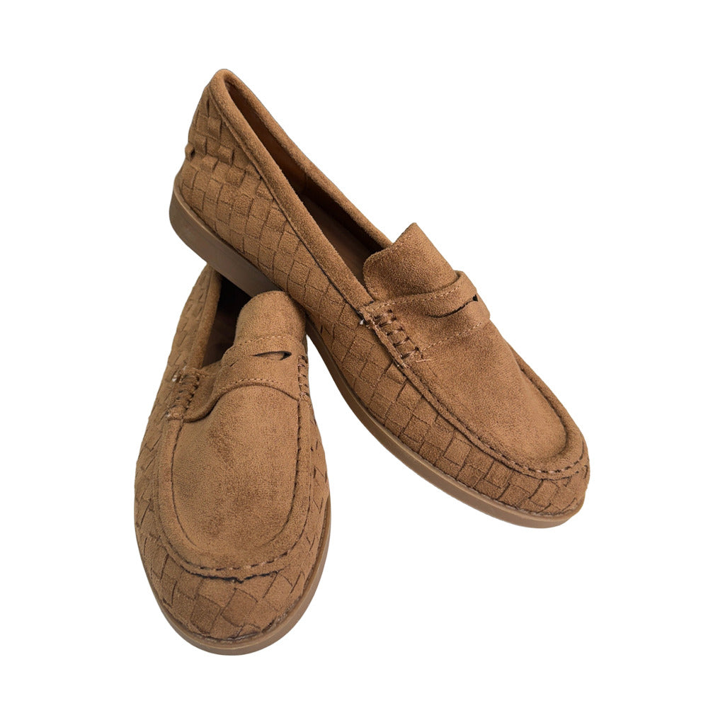 Mocasines Adelaida en color único sobre fondo blanco para mujer Angara Moda