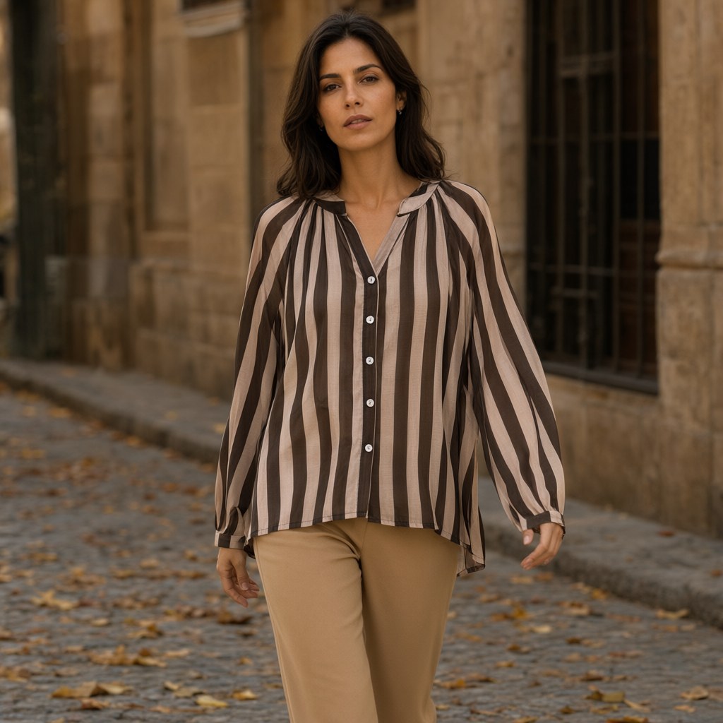 Camisa Anaya con una modelo para mujer Angara Moda