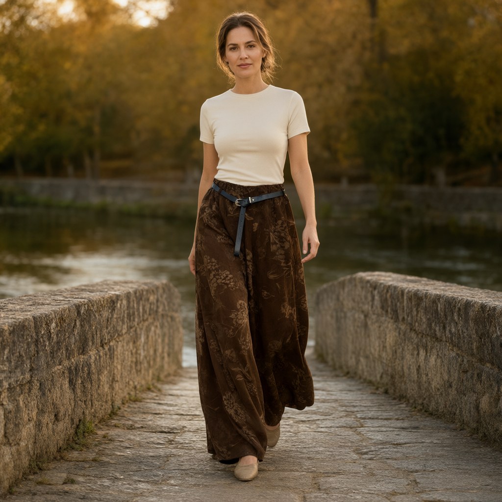 Pantalón Rossana con una modelo para mujer Angara Moda