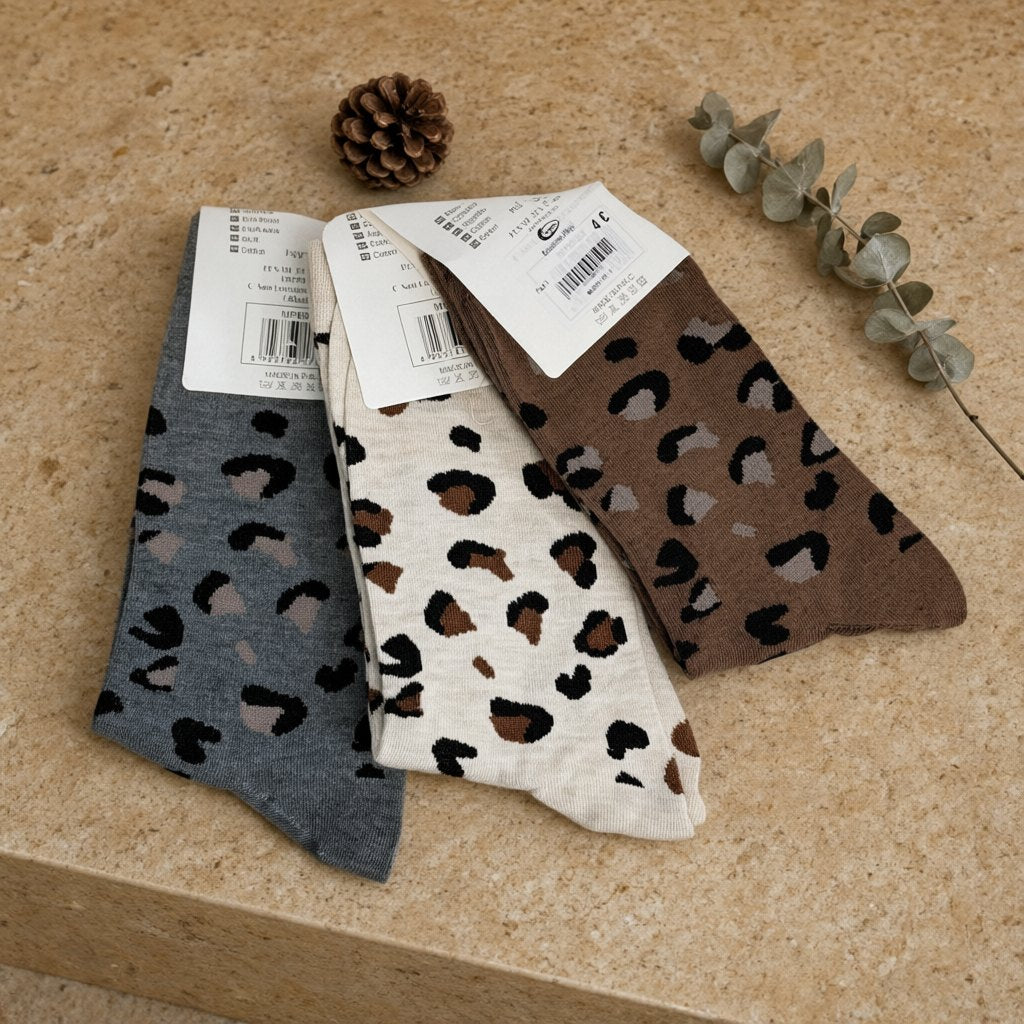 Calcetines Maya (pack de 3 uds.) sobre una superficie para mujer Angara Moda