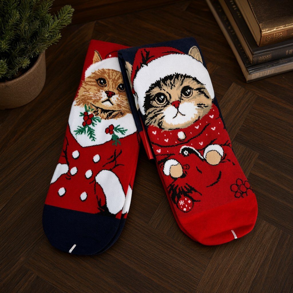 Calcetines Selma (pack de 2 uds.) sobre una superficie para mujer Angara Moda