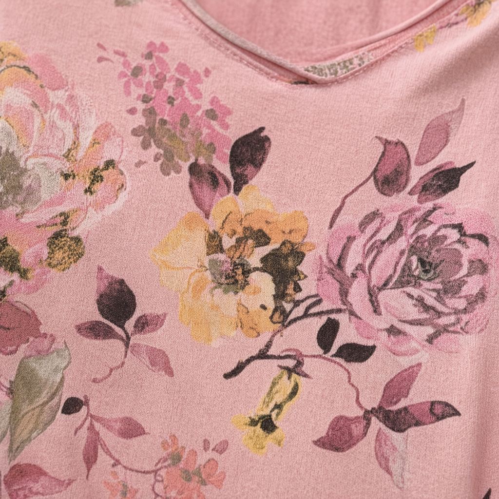 Detalle del tejido de Camiseta Leyre para mujer Angara Moda