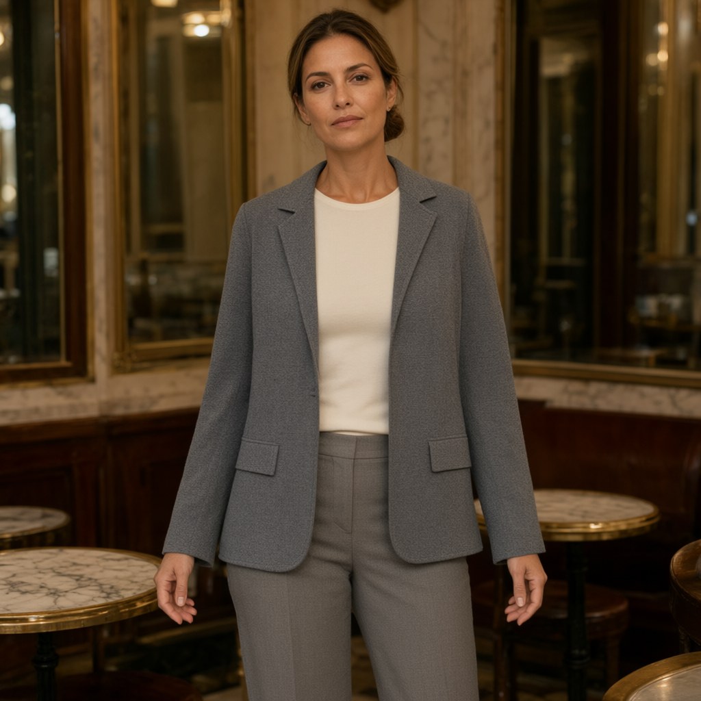 Chaqueta Ónix con una modelo para mujer Angara Moda