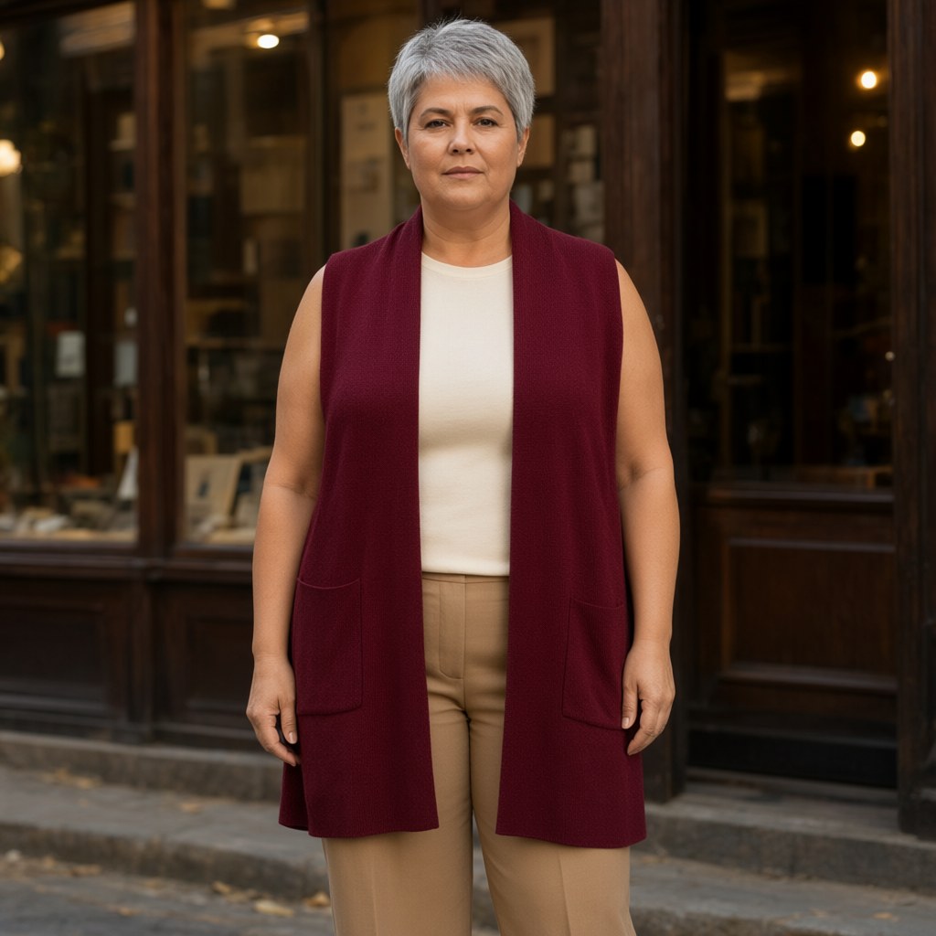 Chaleco Tossa con una modelo para mujer Angara Moda