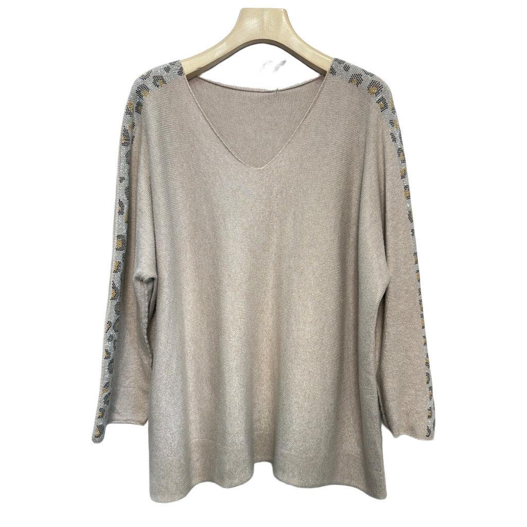 Jersey Antía en color Beige sobre fondo blanco para mujer Angara Moda