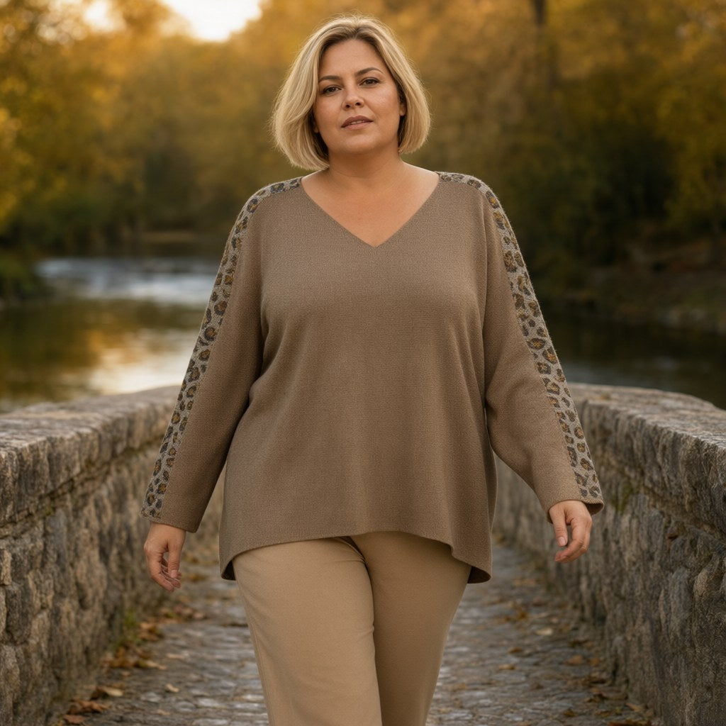 Jersey Antía con una modelo para mujer Angara Moda
