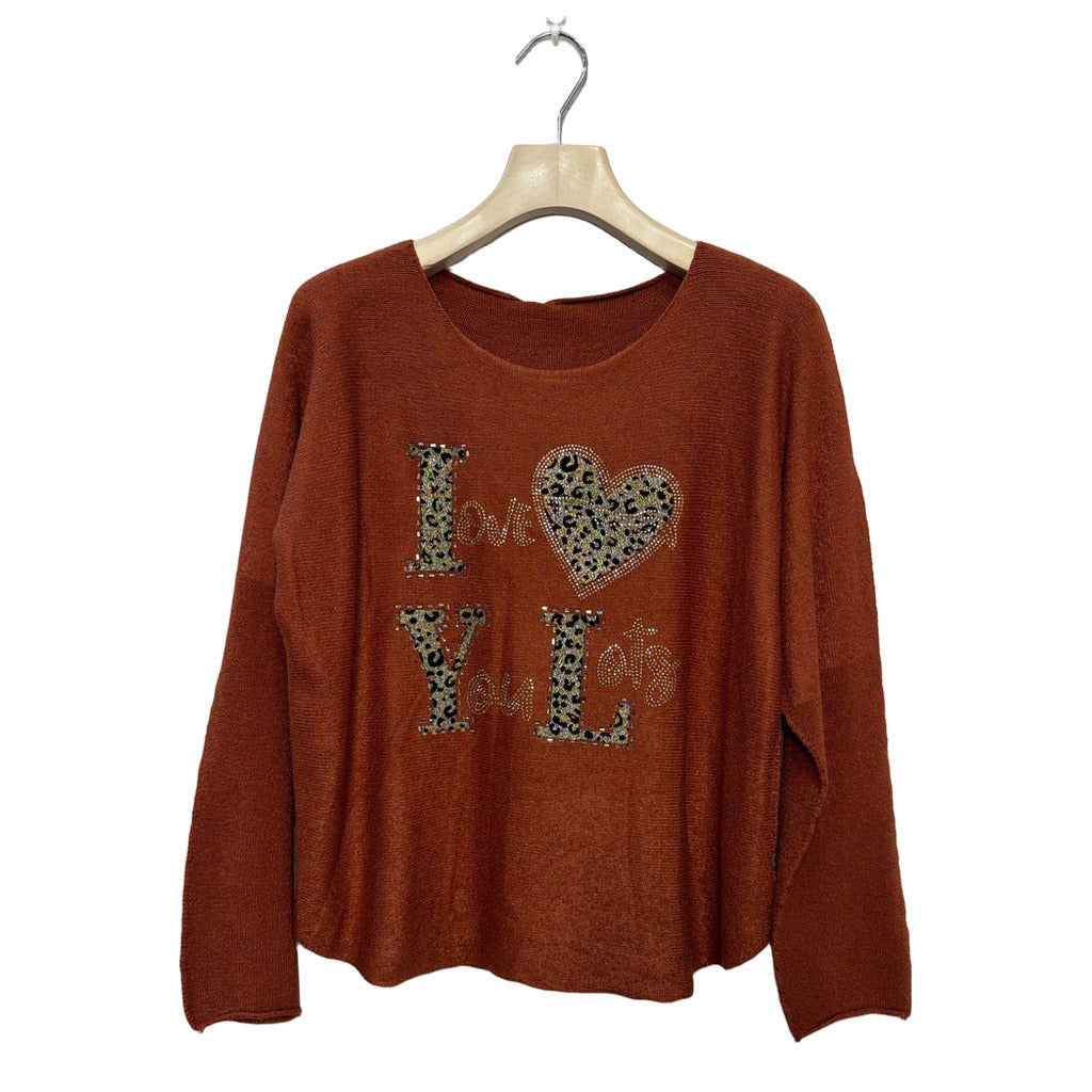 Jersey Artemisa en color Teja sobre fondo blanco para mujer Angara Moda