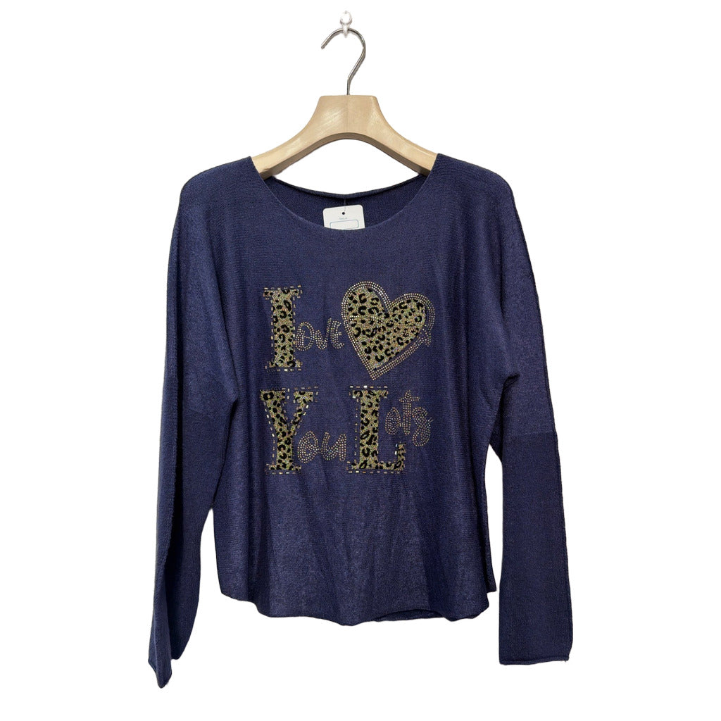 Jersey Artemisa en color Azul sobre fondo blanco para mujer Angara Moda