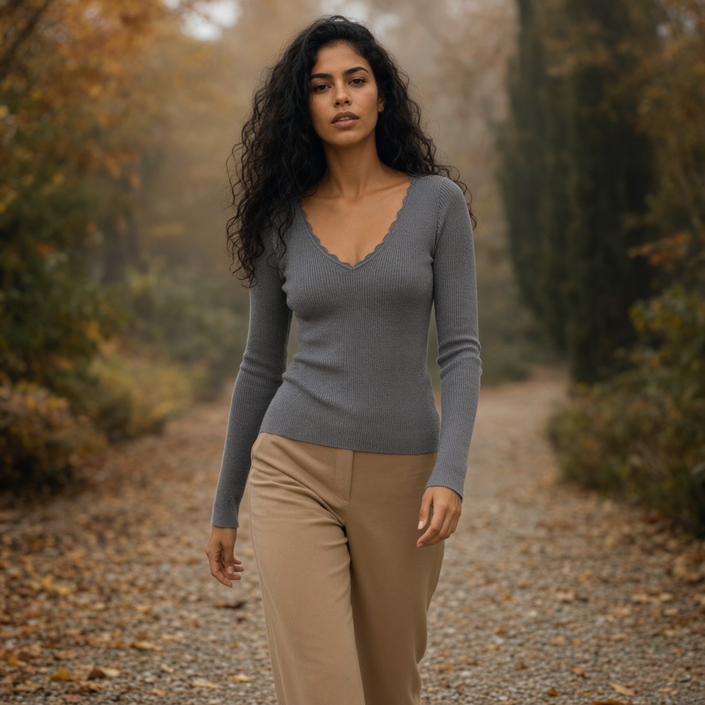 Jersey Cecilia con una modelo para mujer Angara Moda