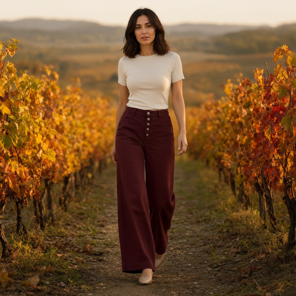Pantalón Zinnia con una modelo para mujer Angara Moda