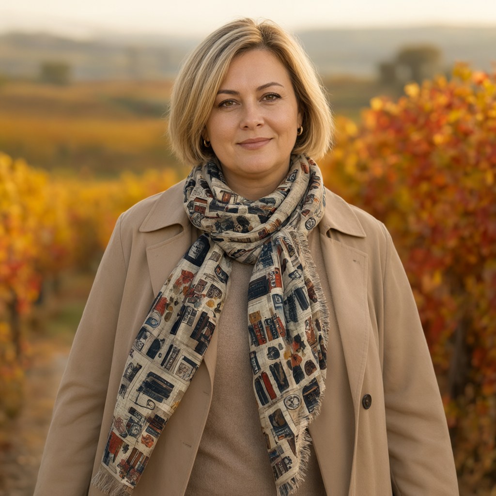 Pañuelo Margaux con una modelo para mujer Angara Moda