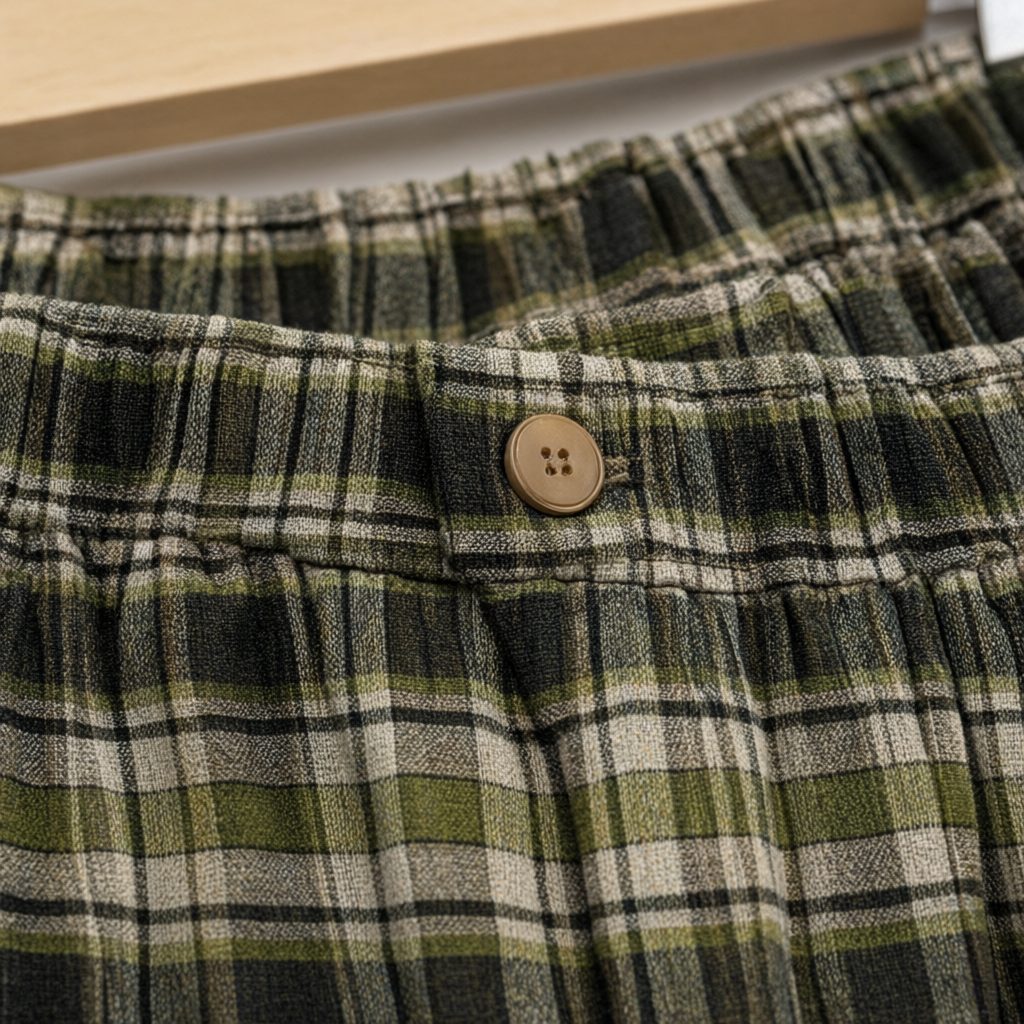 Detalle del tejido de Pantalón Ainara para mujer Angara Moda