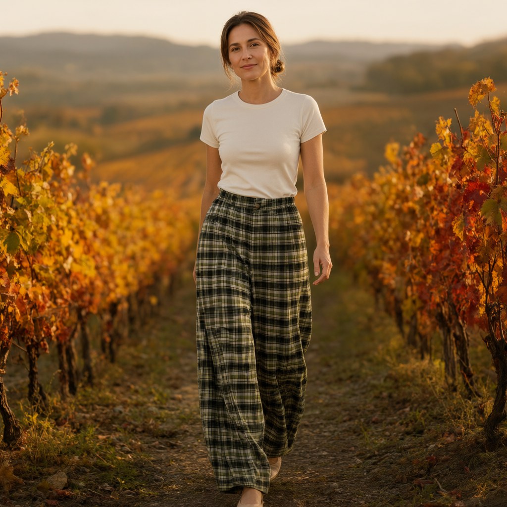Pantalón Ainara con una modelo para mujer Angara Moda