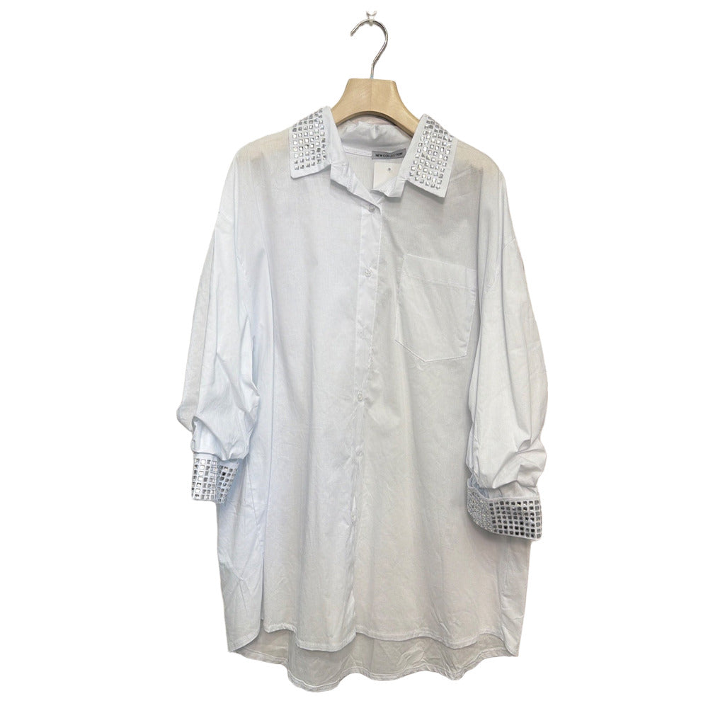 Camisa Oropéndola en color Blanco sobre fondo blanco para mujer Angara Moda
