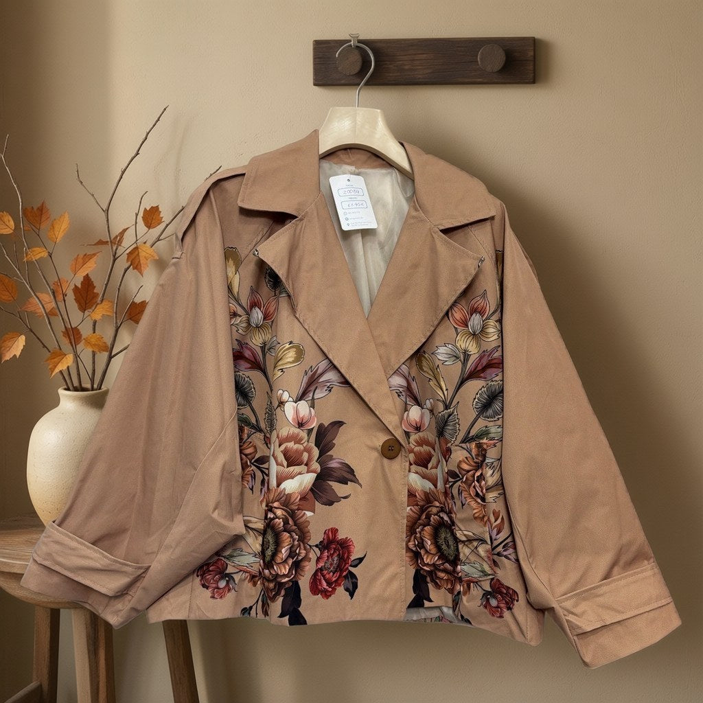 Chaqueta Hera colgada en un ambiente para mujer Angara Moda