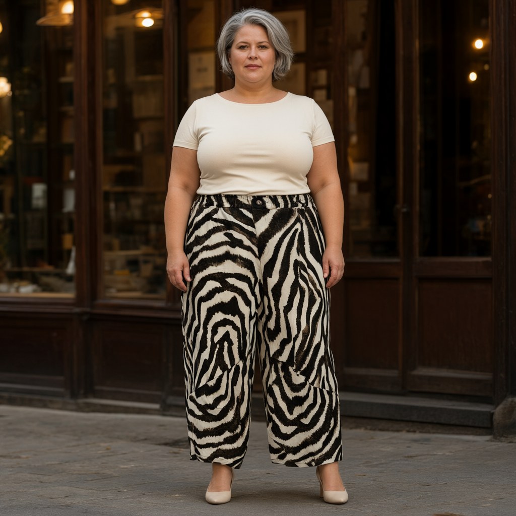 Pantalón Fabiola con una modelo para mujer Angara Moda