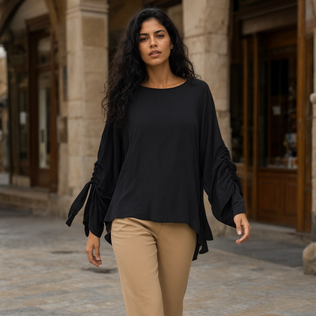 Blusa Alira con una modelo para mujer Angara Moda