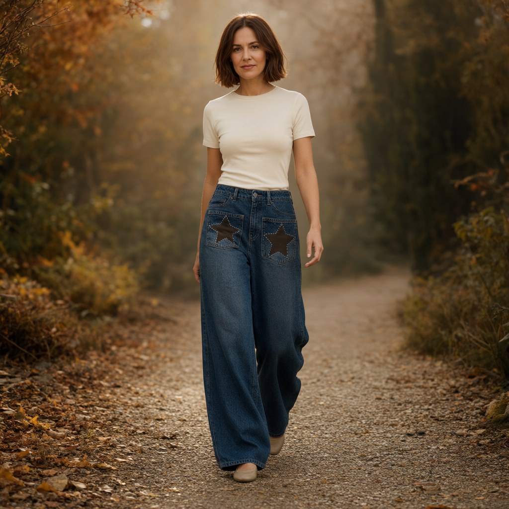 Pantalón Noela con una modelo para mujer Angara Moda