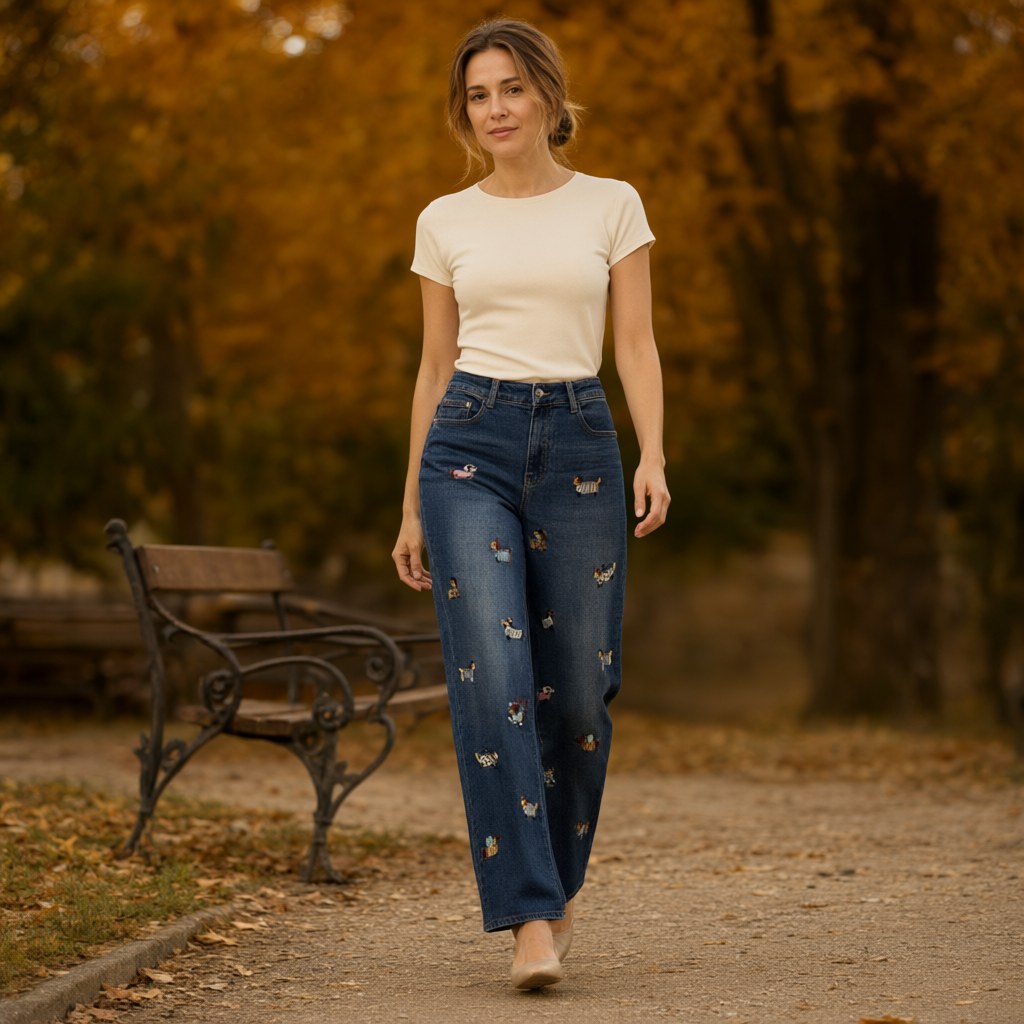 Pantalón Vera con una modelo para mujer Angara Moda