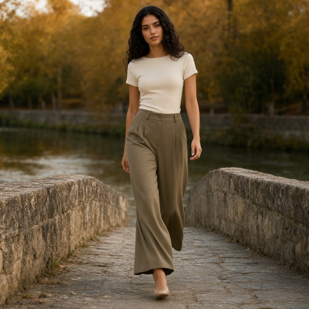 Pantalón Sonata con una modelo para mujer Angara Moda