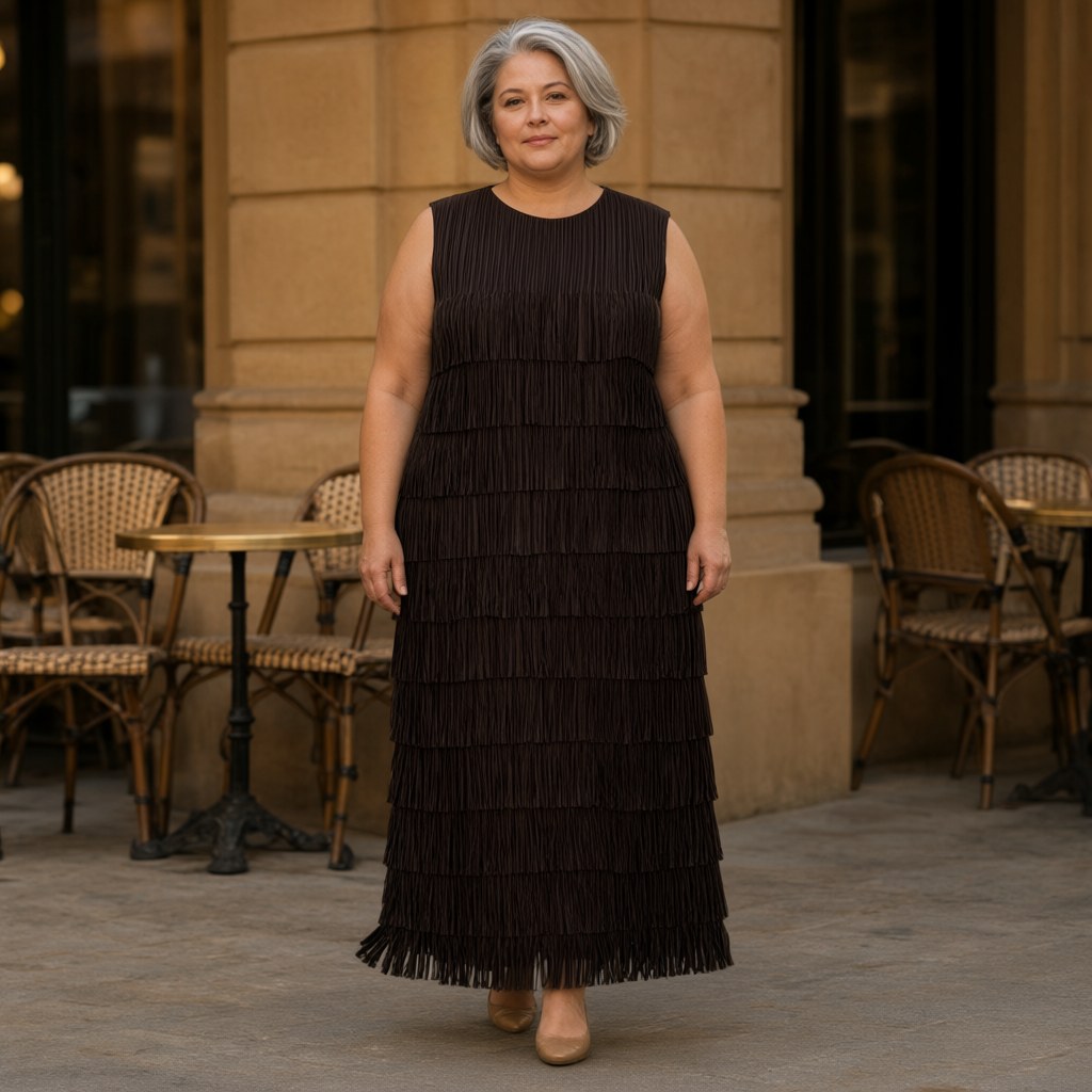 Vestido Ambar con una modelo para mujer Angara Moda