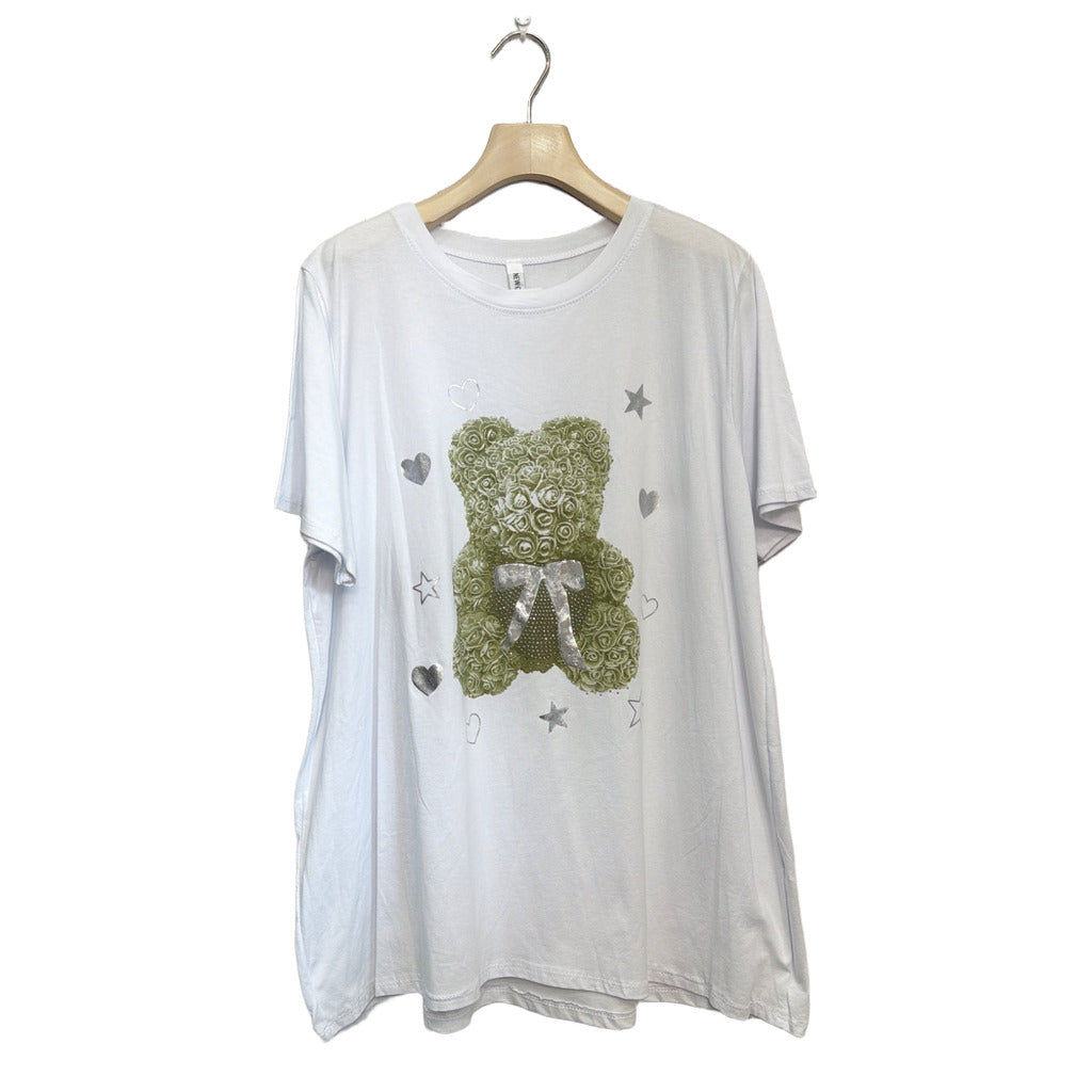 Camiseta Amaia en color Verde sobre fondo blanco para mujer Angara Moda