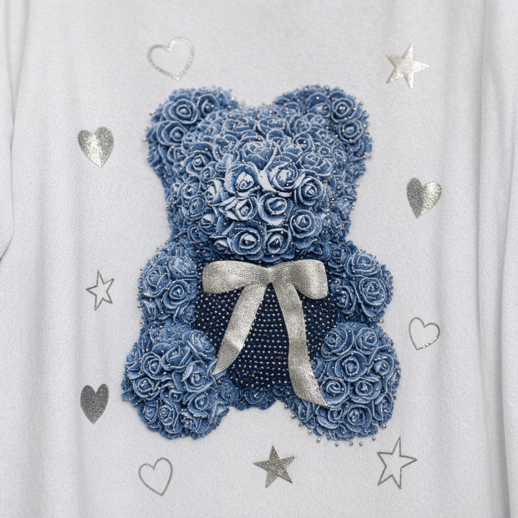 Detalle del tejido de Camiseta Amaia para mujer Angara Moda