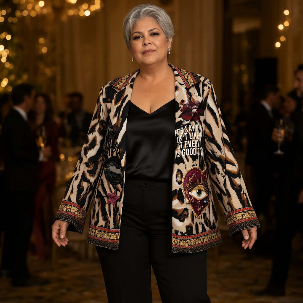Blazer Linnea con una modelo para mujer Angara Moda