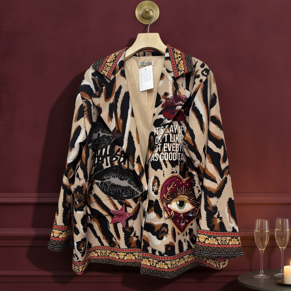 Blazer Linnea colgada en un ambiente para mujer Angara Moda