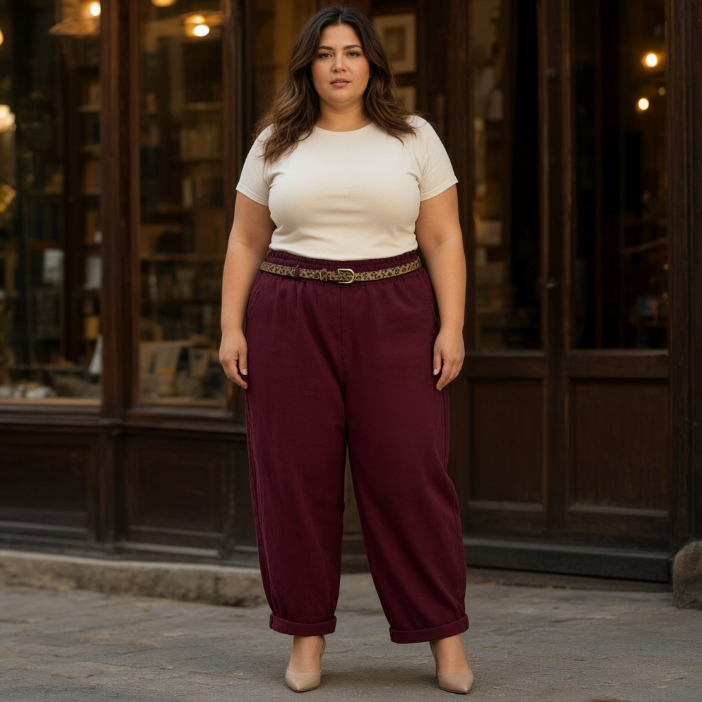Pantalón Ornella con una modelo para mujer Angara Moda