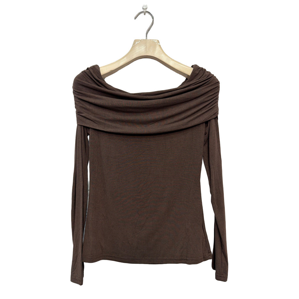 Camiseta Thais en color Marrón sobre fondo blanco para mujer Angara Moda