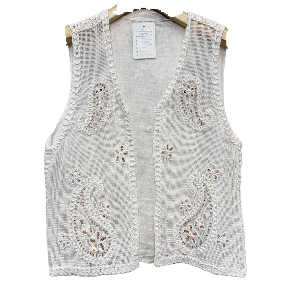 Chaleco Psique sobre fondo blanco para mujer Angara Moda