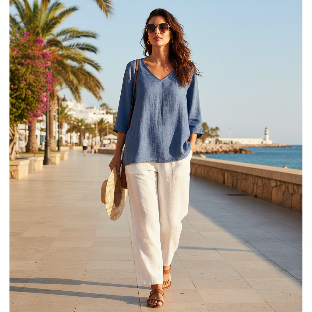 Blusa Belia sobre modelo