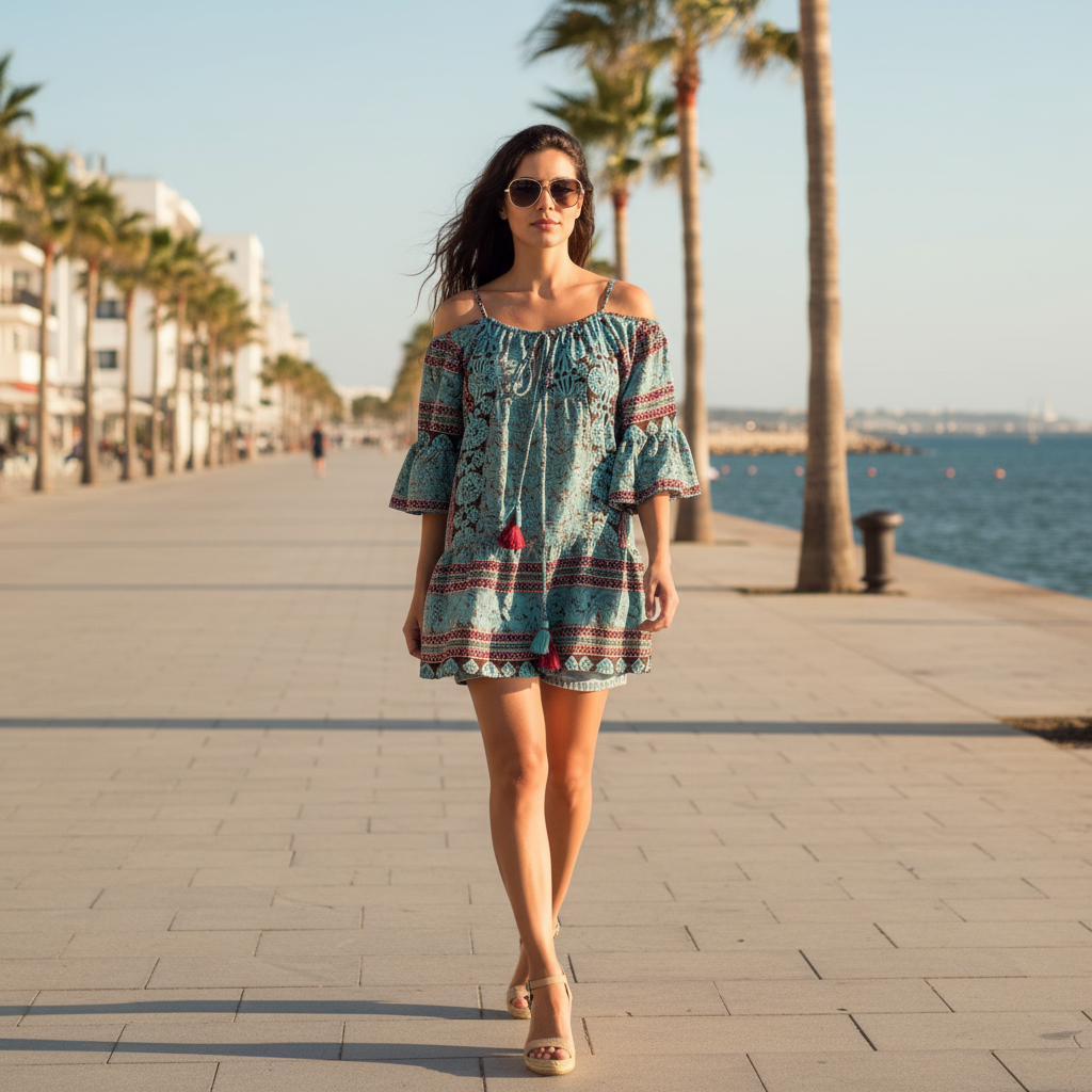 Blusa India Goa hombro al descubierto