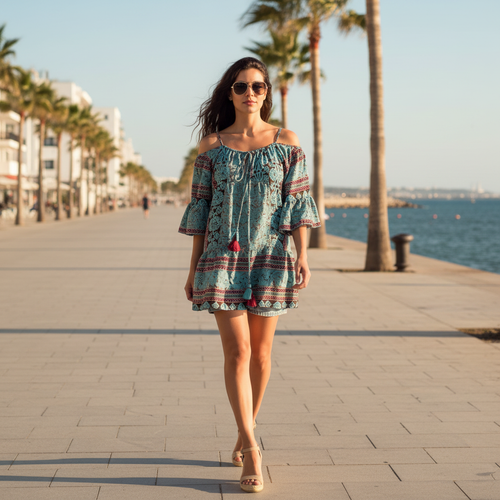 Blusa India Goa hombro al descubierto