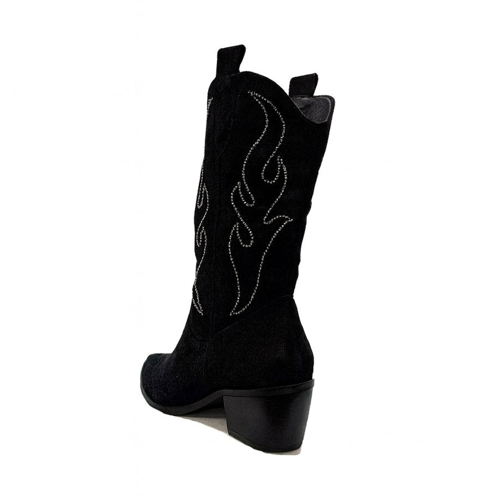 Bota media caña campera