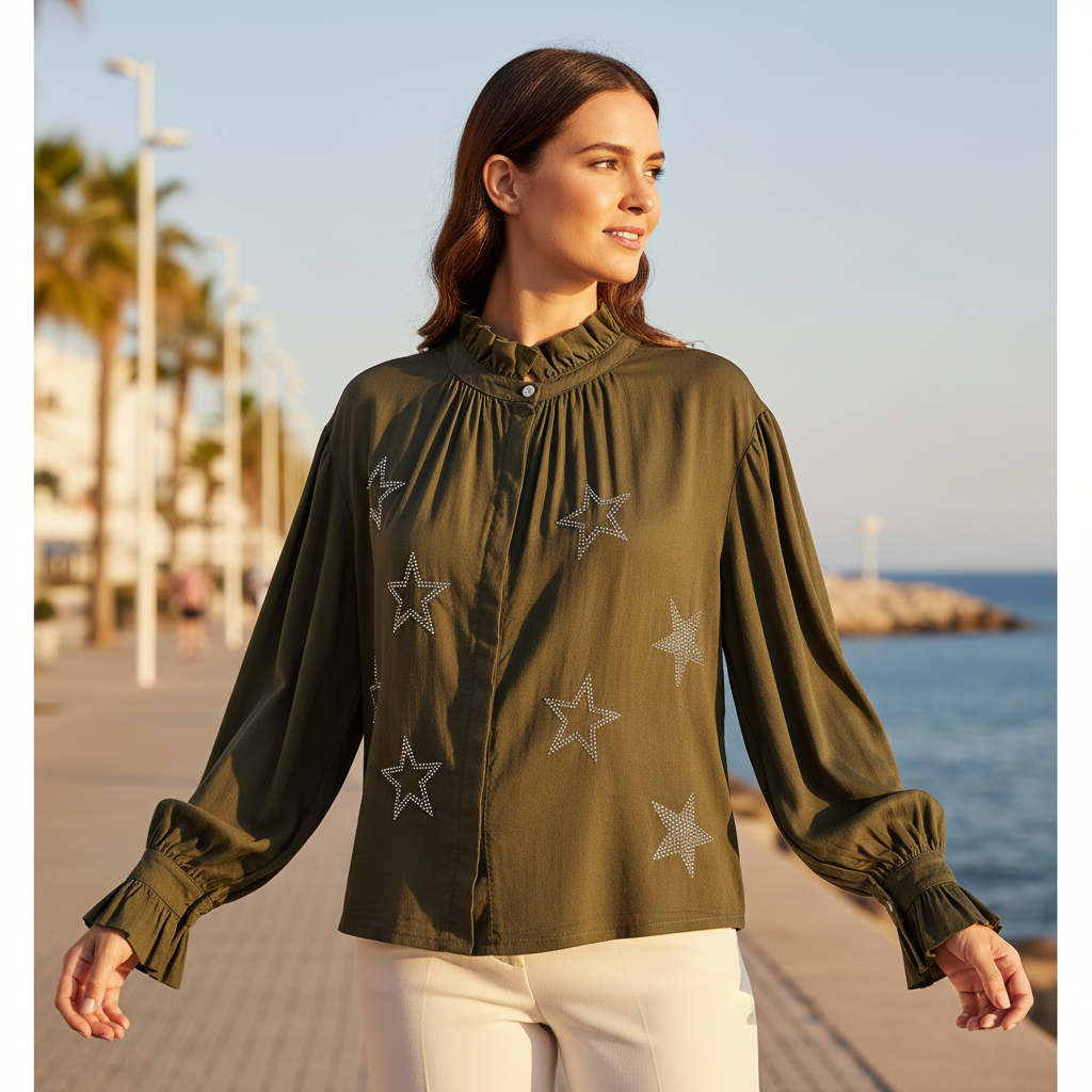 Camisa Brisa sobre modelo